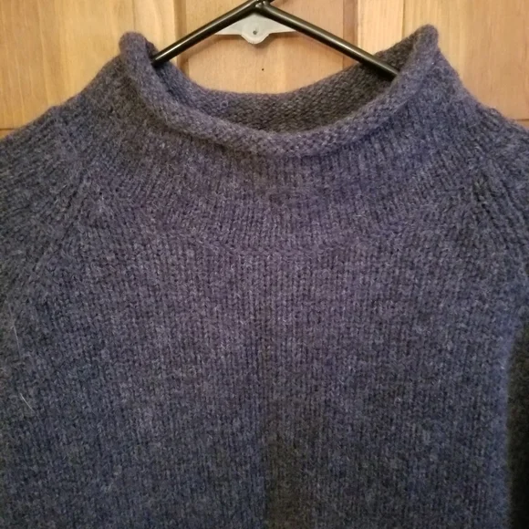 Blue Turtleneck Wool Sweater - EMS - Picture 2 of 4